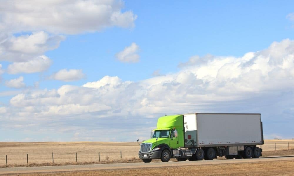 truck on road